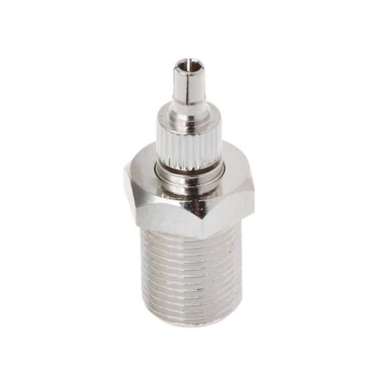 F Female to CRC9 / TS9 RF Male Coaxial Plug Nickel Plated Connector Adapter F Female to CRC9 / TS9 RF Male Coaxial Plug Nickel Plated Connector Adapter